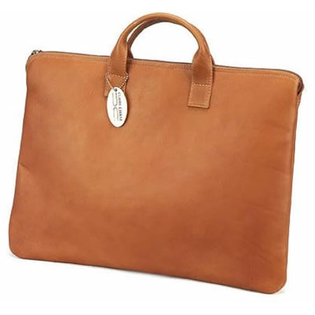 Claire Chase 623E-saddle Zippered Folio with Handle - Saddle 844739027490